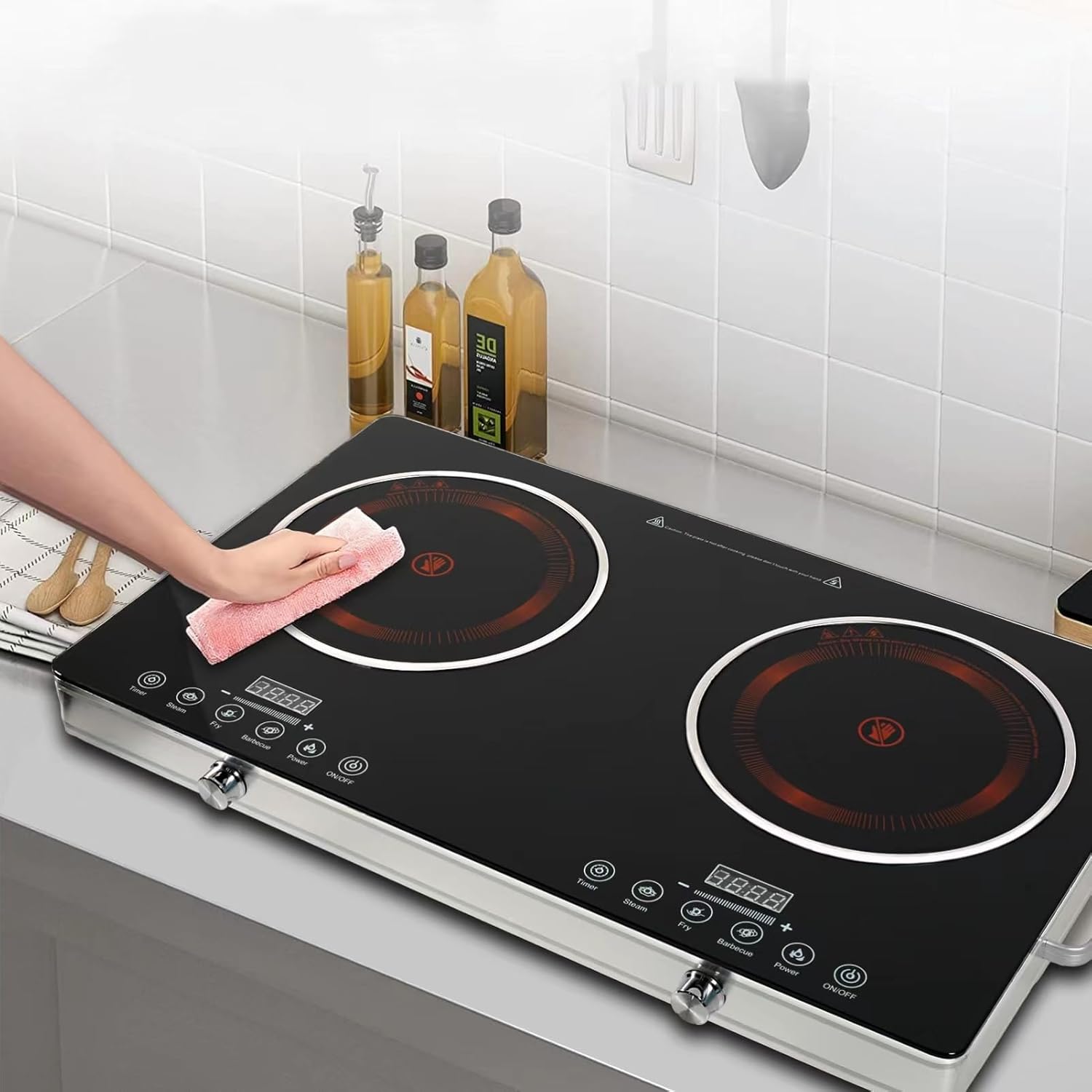 Infracrvena ploca za vrhunsko kuvanje-dve ringle-SILVER CREST SC-8000D Azijashop