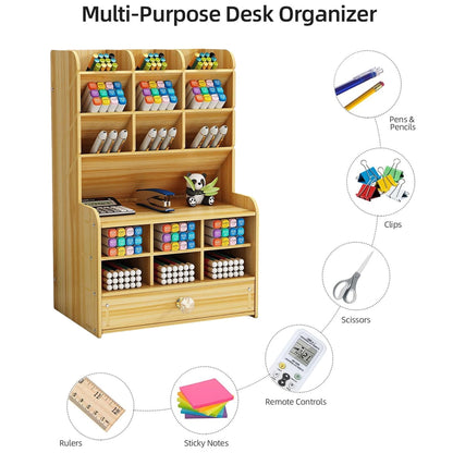 Multifunkcionalni Drveni Organizator Stola "Majstor Reda" Azijashop