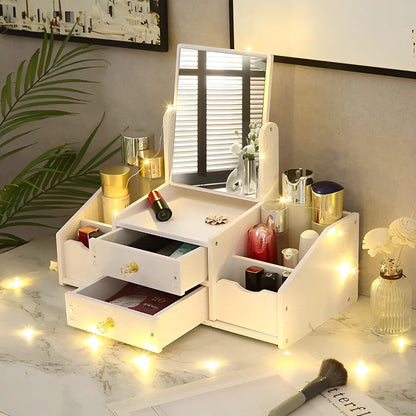 Elegantni organizator za šminku sa ogledalom - Azijashop