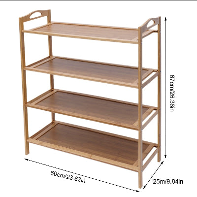 Polica za cipele Bamboo 4 nivoa - Azijashop