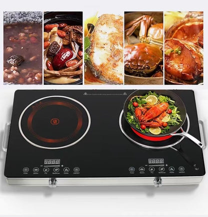 Infracrvena ploca za vrhunsko kuvanje-dve ringle-SILVER CREST SC-8000D Azijashop