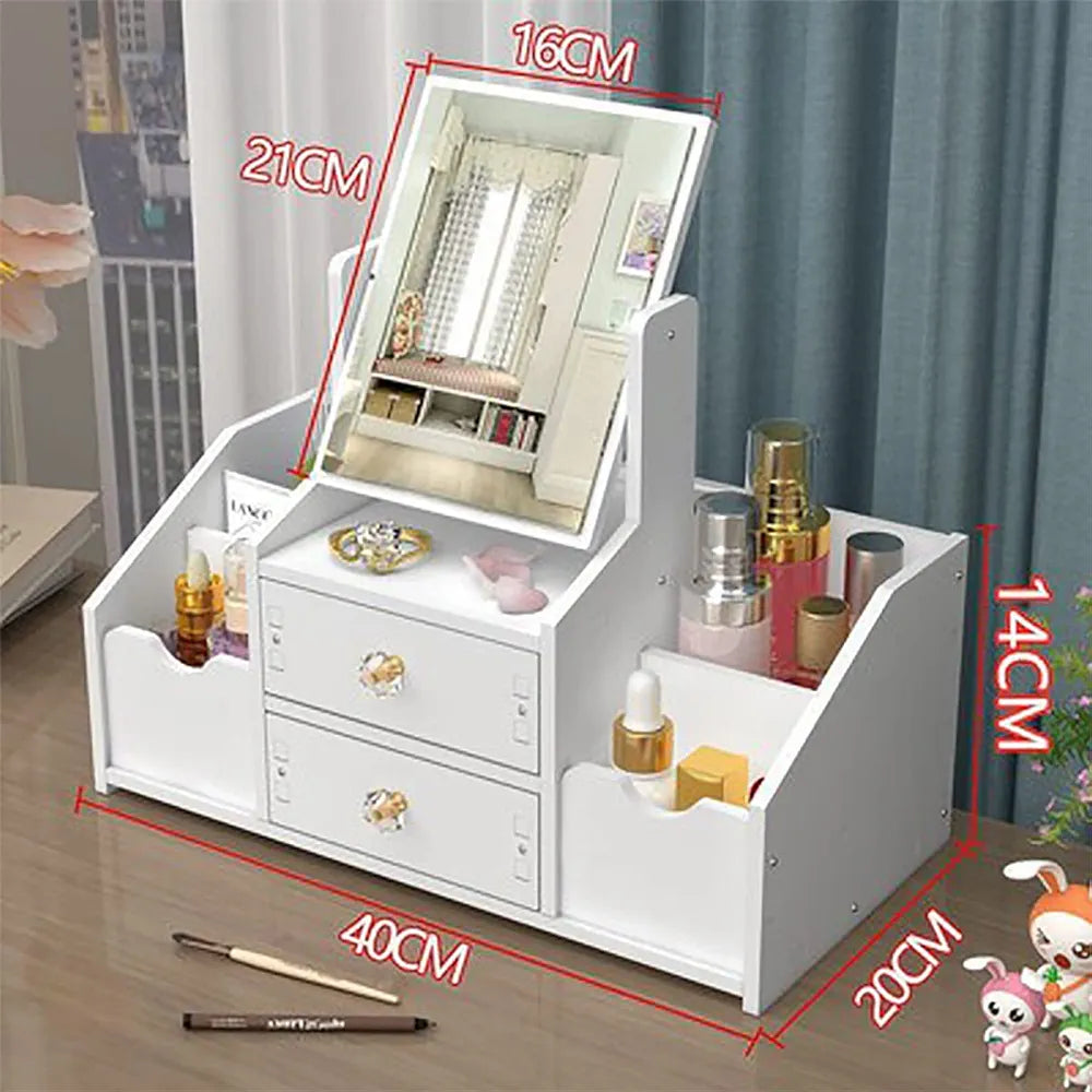 Elegantni organizator za šminku sa ogledalom - Azijashop