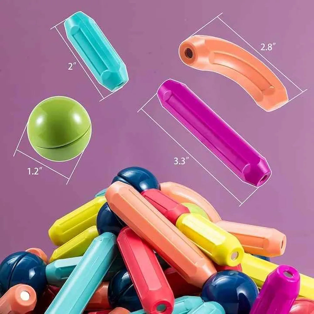 Raznobojni magnetni štapići 64 kom - Azijashop