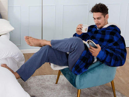 Toplo ćebe duks sa kapuljačom karirano - Azijashop