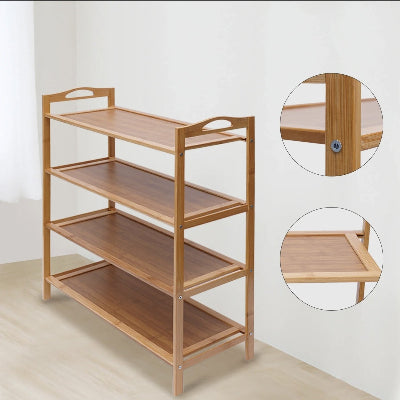 Polica za cipele Bamboo 4 nivoa - Azijashop