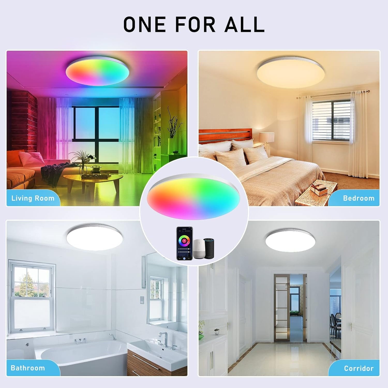 Led RGB plafonjera smart - Azijashop