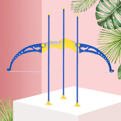 Luk i strela set sa stalcima i stapovima za gadjanje meta igracka za razvoj motorike i preciznosti