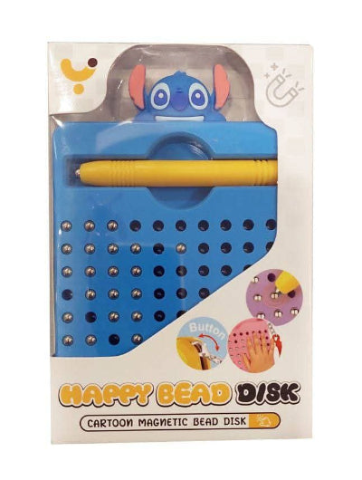 Pakovanje plave magnetne table Happy Bead Disk sa likom Stitch edukativna igracka za crtanje i ucenje