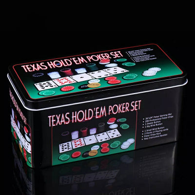 Metalna kutija pakovanje seta za poker Texas Holdem idealno za poklon