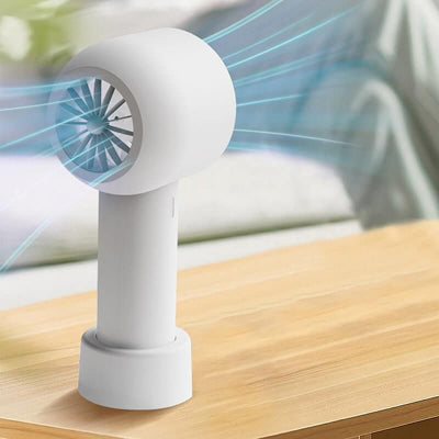 Mini rucni ventilator sa jakim protokom vazduha. Digitalni ekran za prikaz brzine. Prenosiv uredjaj za osvezenje u letnjim danima.