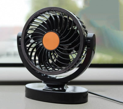 Mini ventilator za auto sa podesivim postoljem. Napajanje putem USB-a, lako se postavlja na tablu.