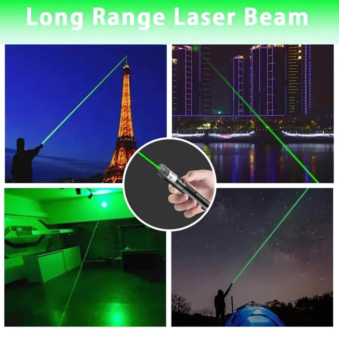 Raznovrsna upotreba zelenog lasera dugog dometa. Pogodan za pokazivanje, zabavu i signalizaciju na otvorenom.