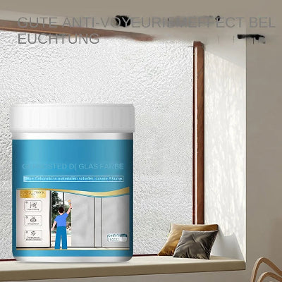 Frosted Glass Paint boja za staklo primenjena u kupatilu. Pruza privatnost bez gubitka prirodnog svetla.
