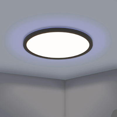 Instalirana LED plafonjera Jortan sa  efektom bele boje zidovi enterijer kuca stan osvetljenje dekoracija