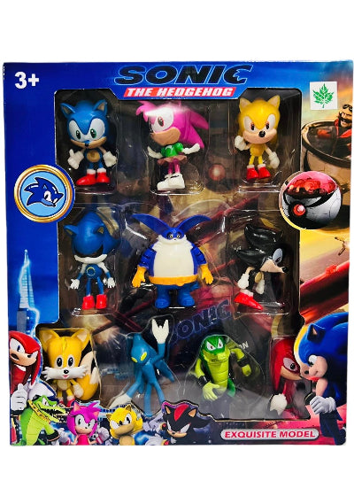 Veliko pakovanje Sonic figure jez Sonik akcione figure set za decu 3 plus najbolji poklon