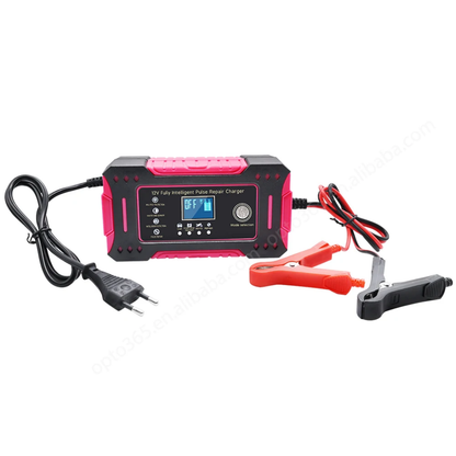 Pametni digitalni punjac akumulatora 12V sa LCD ekranom. Punjac za auto, motor ili kamion. Automatsko punjenje i odrzavanje.