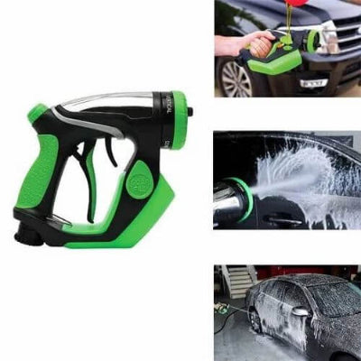 Ergonomski dizajniran pistolj mlaznica u zelenoj i crnoj boji. Idealan za pranje automobila i domacinstva.