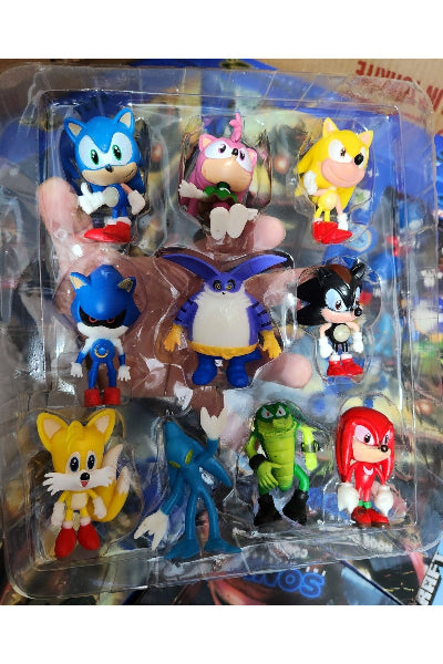 Plast igracke Sonic jez Sonik figure set mekanih igracaka Tails Knuckles pakovanje idealan poklon