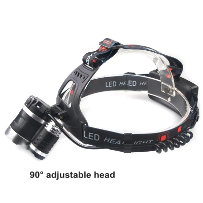 Naglavna lampa sa podesivim uglom do 90 stepeni, led lampa za glavu, jaka baterijska lampa za mehanicare i majstore, podesiva traka.