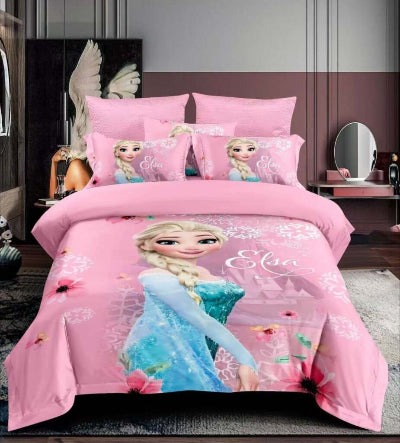 Posteljina Frozen Zaledjeno Kraljevstvo Elsa Elza set decija posteljina roze boja prekrivac jastucnica