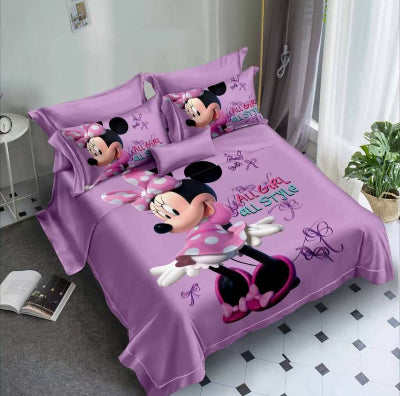 Posteljina Mini Maus Minnie Mouse set decija posteljina ljubicasta boja prekrivac jastucnica povoljno