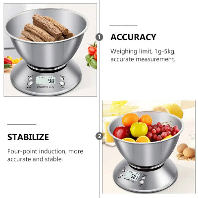 Prikaz tacnosti i stabilnosti digitalne kuhinjske vage. Pouzdana merenja za recepte i dijetu.