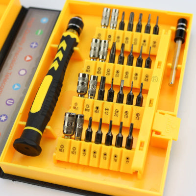 Precizni alat set srafcigera i bitova za popravku telefona laptopova elektronike delovi u kutiji
