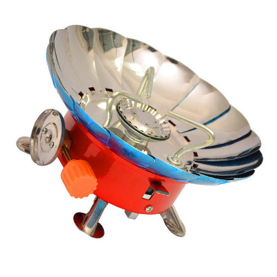 Prikaz prenosivog plinskog gorionika za outdoor aktivnosti lagan i kompaktan za lako prenosenje na putovanja