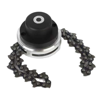 Profesionalna glava za trimer sa lancem crna sa metalnim diskom za efikasno uklanjanje korova i ciscenje zapustene povrsine