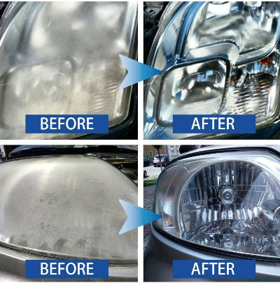 Poliranje farova pre i posle ciscenje zutih matiranih farova vracanje sjaja farovima poboljsanje vidljivosti u nocnoj voznji