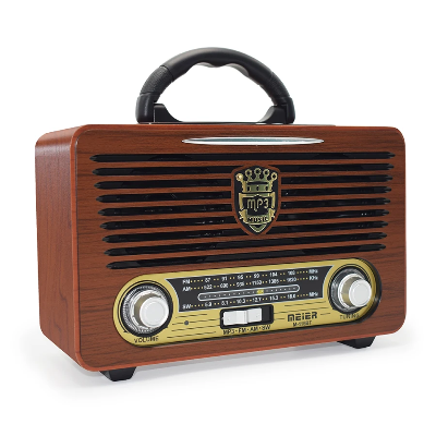 Retro radio sa modernim funkcijama, Bluetooth zvucnik, prenosiv, idealan za dom i piknik.