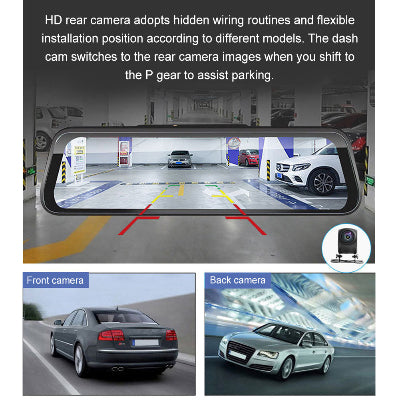 Retrovizor sa prednjom i zadnjom kamerom istovremeno snimanje Dual Dash Cam za auto potpuna zastita