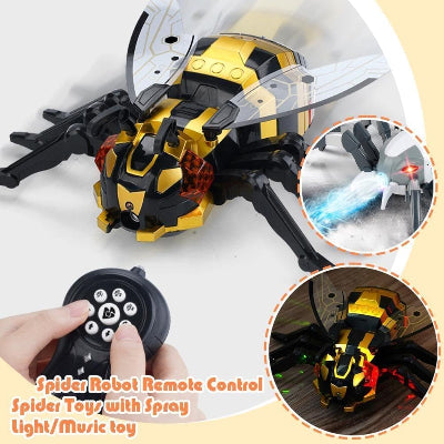 Robot pcela osa na daljinski upravljac Igracka za decu sa svetlom muzikom i funkcijom spreja poklon