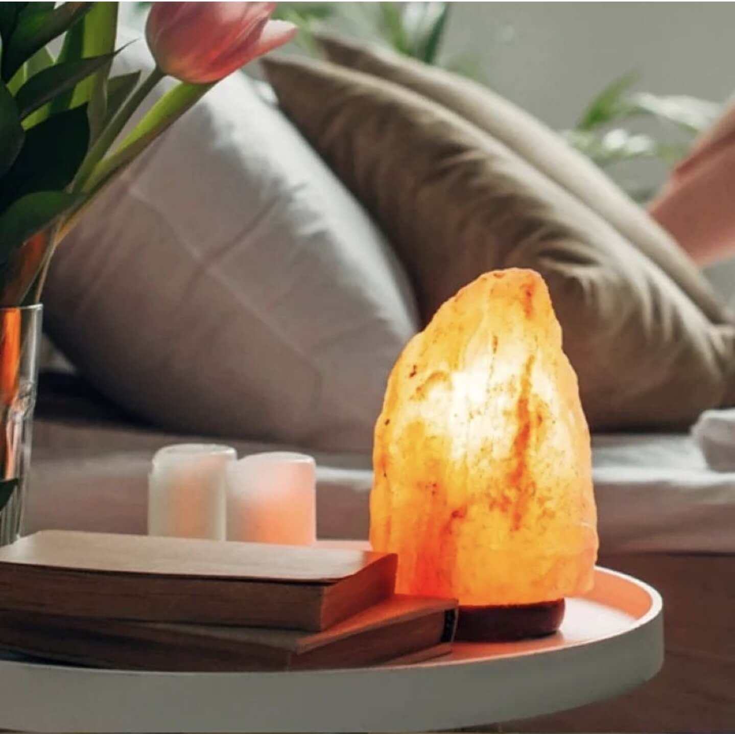 Prirodna Slana Lampa Himalaja Svetlo Oaza Mira