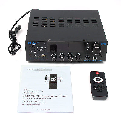 Paket mini audio pojačalo sa daljinskim upravljačem, kompletan set resivera za kuću, oprema za muziku, pojačalo za karaoke, isporuka.