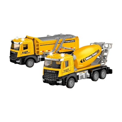 Veliki set igracaka kamion mesalica za beton i kamion cisterna za benzin ili vodu za decu