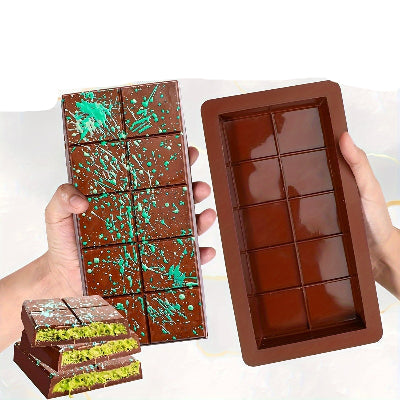 Modla za cokoladice sa punjenjem silikonski kalup deset kockica za izradu raznobojnih i ukusnih cokolada