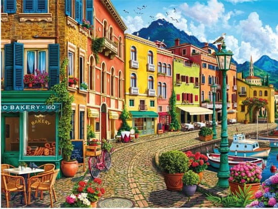 Prikaz slike slagalice Italijanskog gradica pored mora 