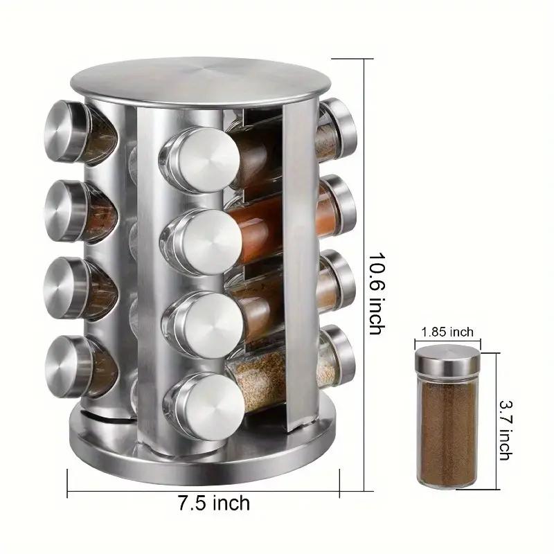 Stalak za zacine sa 16 bocica Inox - Azijashop