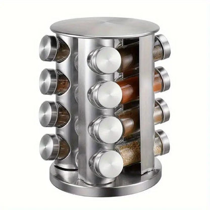 Stalak za zacine sa 16 bocica Inox - Azijashop