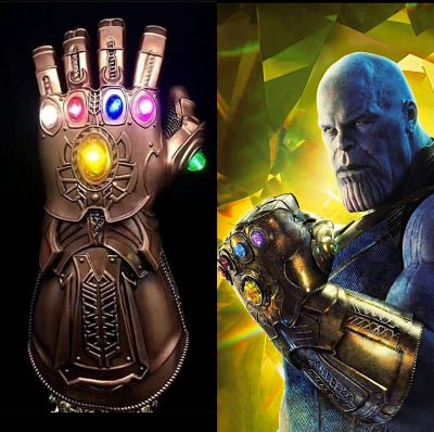 Rukavica beskonacnosti sa kamenjem i prikaz lika Thanosa iz Marvel Avengers filmova fanovi poklon