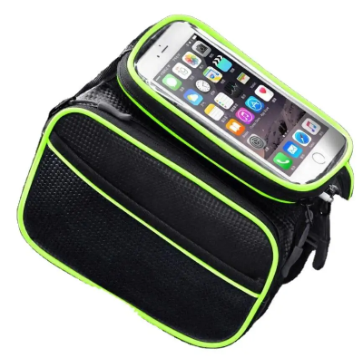 Vodootporna torbica za bicikl sa drzačem za mobilni telefon, bisage za ram, oprema za bicikliste, torba za alat i telefon, navigacija.