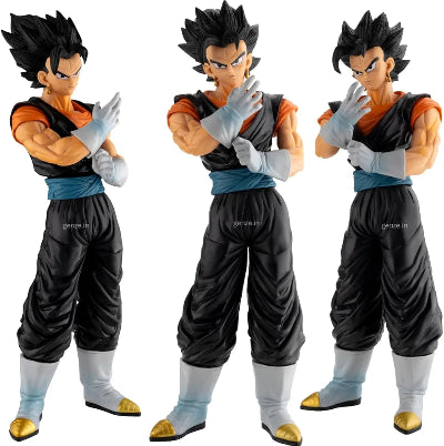 Detaljan prikaz akcione figure Vegito iz tri razlicita ugla staticna poza Dragon Ball kolekcija za ljubitelje