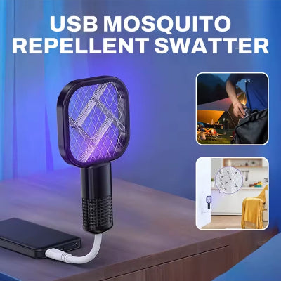USB elektricni reket za komarce i insekte sa UV svetlom prenosiv i idealan za putovanja i kampovanje.