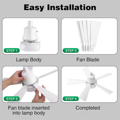  Laka instalacija plafonskog ventilatora sa svetlom, montaza za samo nekoliko minuta.