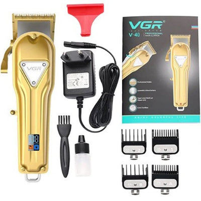 Profesionalna masinica za sisanje VGR V-40, zlatne boje, sa cetiri dodatna ceslja, punjacem, uljem i cetkicom za ciscenje.