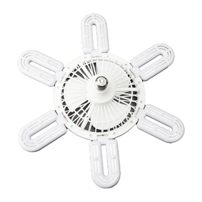 Inovativni ventilator sa LED lampom, sklopivi dizajn sa sest krila, idealan za male prostore.