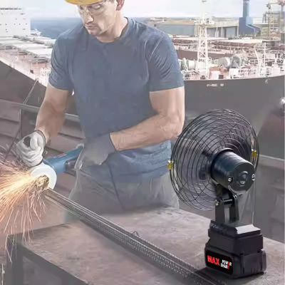 Industrijski ventilator, pogodan za gradilista, radne prostore, prenosiv, robustan dizajn, hladjenje na terenu.
