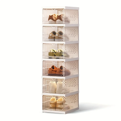 Elegantan vertikalni organizator za obucu. Providna vitrina za patike sa magnetnim vratima. Moderan i praktican dodatak za kucu.