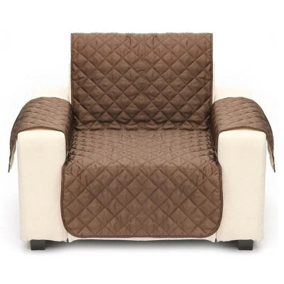 Braon zastitna navlaka za fotelju. Presvlaka pokriva sediste, naslon i rukohvate. Idealno resenje za ocuvanje namestaja.
